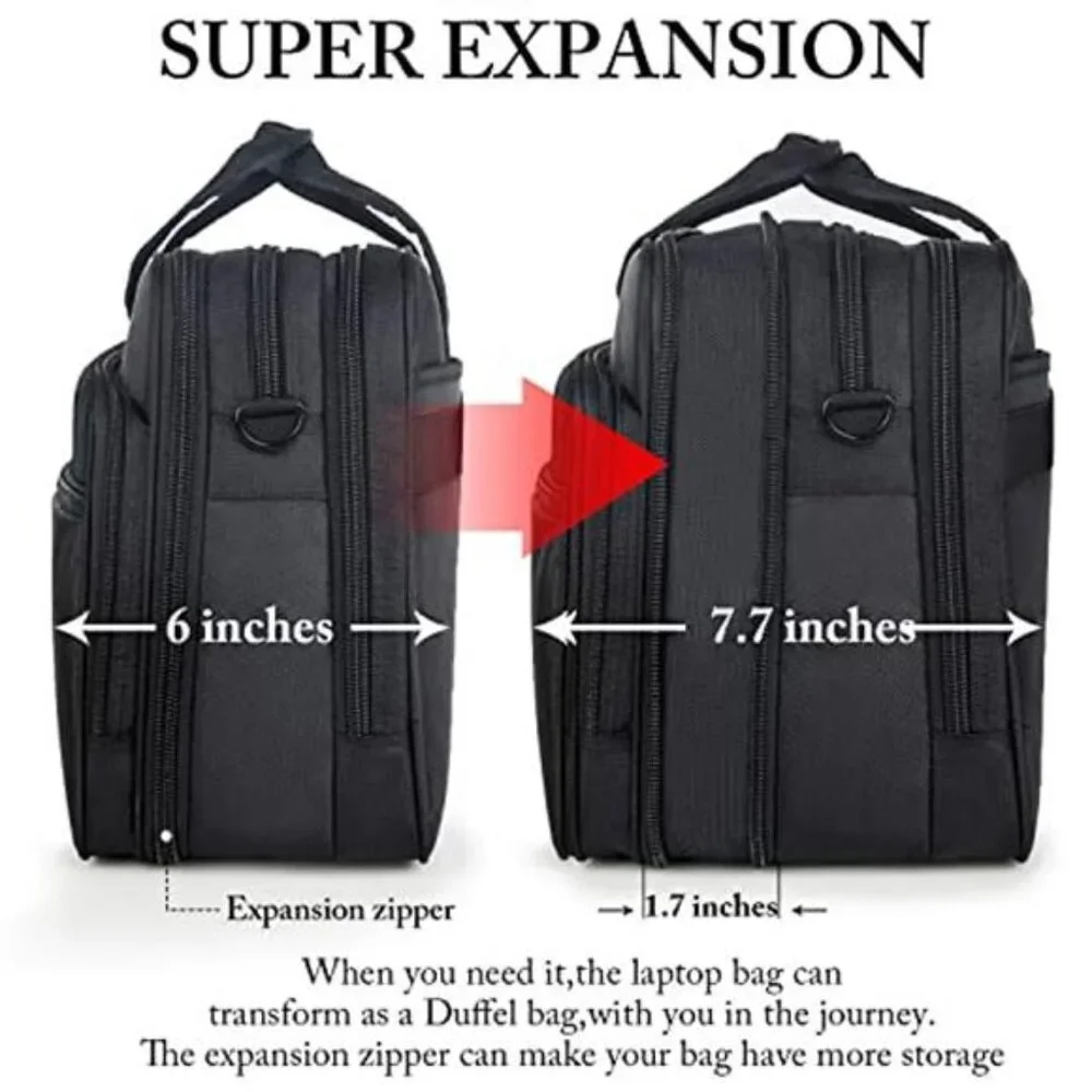 18 Inch Gaming Laptop Briefcase Expandable Travel Work Computer Bag